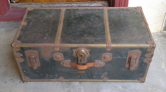Vintage Metal Footlocker 1940s