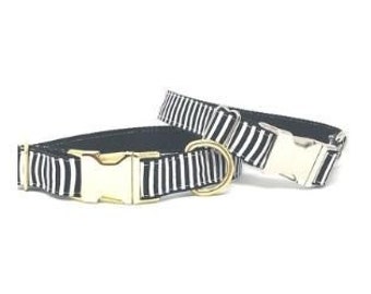 Black + White Dog Collar, Stripe, Girl, Boy, Personalized, Engraved, Zebra Inspired, Preppy, Puppy Collar, Cat, Pet, Small, Large, Fashion,