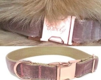 mauve dog collar