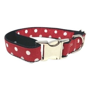 Minnie & Micky Inspired, Red, Black, White, Polka Dot, Dog Collar, Girl, Boy, Peronalized, Engraved, Custom, Cute, Big Pup Pet Fashion