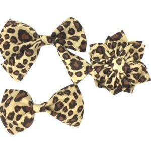 Leopard Print, Cheetah Print, Dog Bow Tie, Dog Collar Flower, Dog Bowtie, Girly Bow, Boy Bowtie,  Dog Collar Flower, Cute, Pet Bows