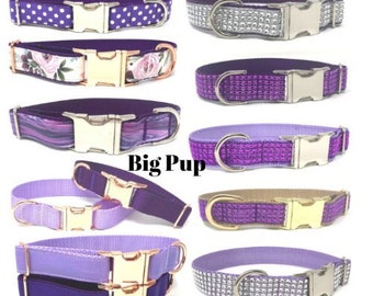 Purple Dog Collar, Girl, Custom, Personalized, Engraved, Cute, Designer, Puppy, Small, Large, Bling, Girl Dog Collar Rhinestone, BLing