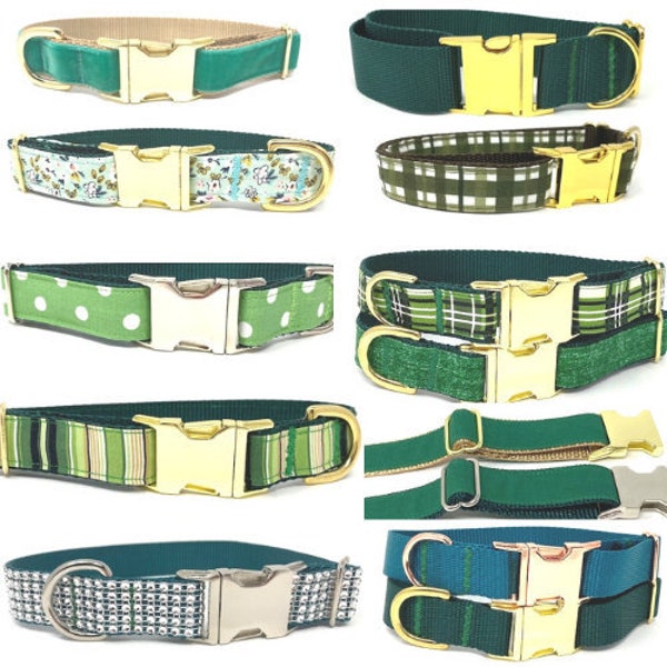 Green Dog Collar Etsy