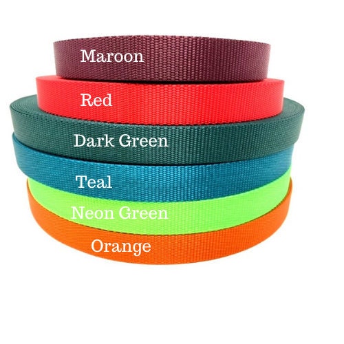 3/4 Inch Heavy Nylon Webbing Cinnamon 1 Yard Great for Small Pet Collars 3/4 Inch Heavy Nylon Webbing Cinnamon 1 Yard Great for Small Pet Collars