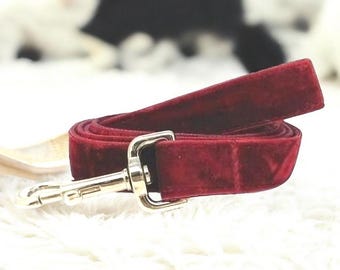Dog Leash, Burgundy, Maroon, Velvet, Girls, Boys, Male, Female, Aqua, Jade, Green, 5 foot, medium, large, extra large dogs