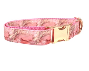 Rose Gold, Dog Collar, Pink, Rose Gold, Marble, Dog Collar Girl, Personalized, Custom Dog Collar, Engraved, Cat Collar, Puppy Collar, Small