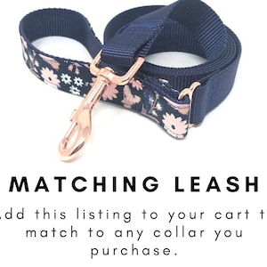 Dog Leash, Lead, Match To Any Collar, Fabric Handle, Matching Leash, Girls, Boys, Rose Gold, Gold, Silver, 5 Foot