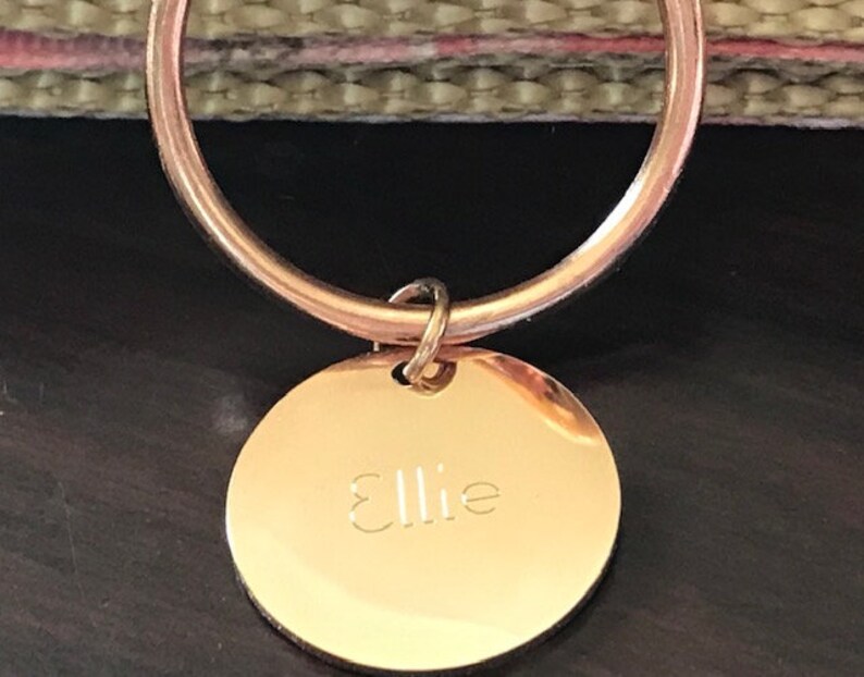 Rose Gold Gold Dog Collar Tag Personalized Dog ID Tag Etsy