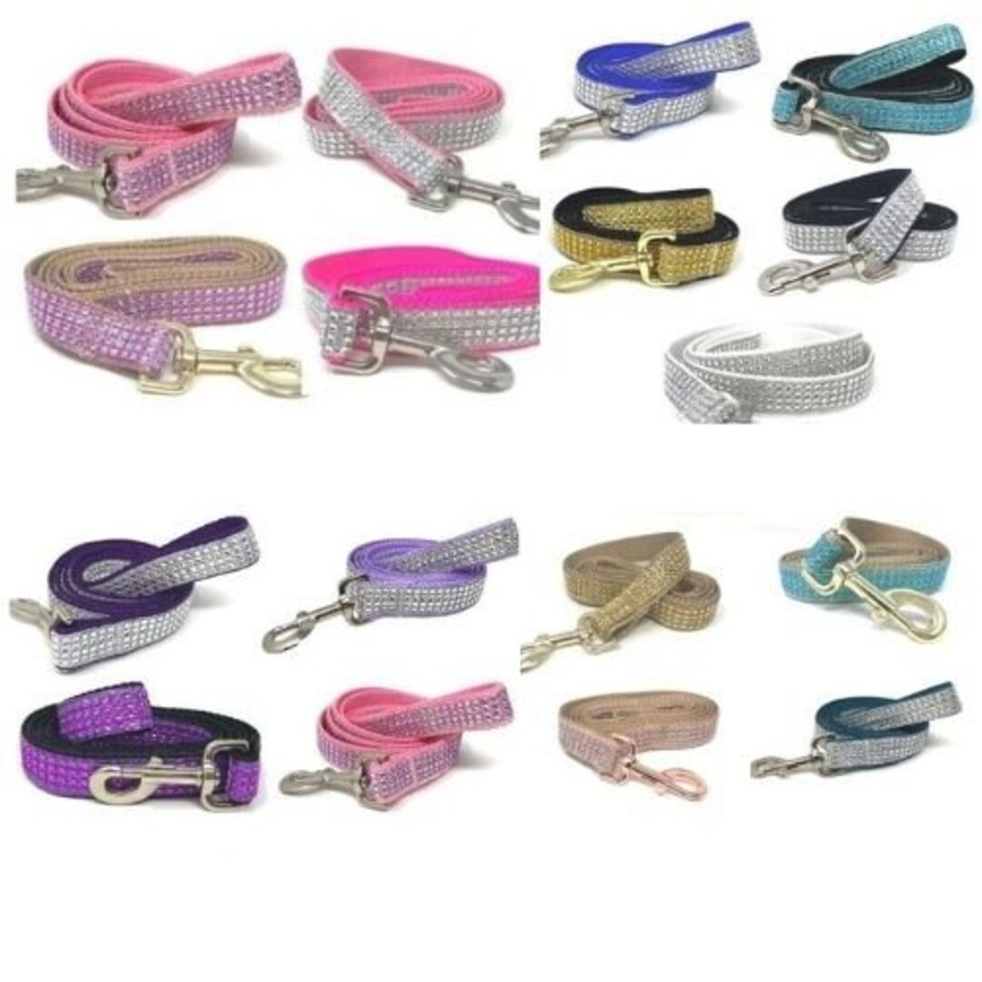 Pink, Rhinestone Leash, Light Pink, Neon Pink, Hot Pink, Gold, Wedding