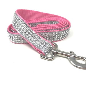 Rhinestone, Glitter, Fancy Dog Collar, Blingy Sparkly Pet Collar, Hot Pink, Purple, Lavender, Collar, Personalized, Engrave, Girls, Female image 7