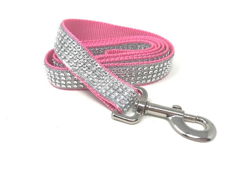 Rhinestone, Glitter, Fancy Dog Collar, Blingy Sparkly Pet Collar, Hot Pink, Purple, Lavender, Collar, Personalized, Engrave, Girls, Female image 7