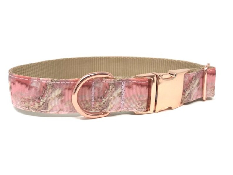 Rose Gold Dog Collar Pink Gold Rose Gold Marble Girl Etsy