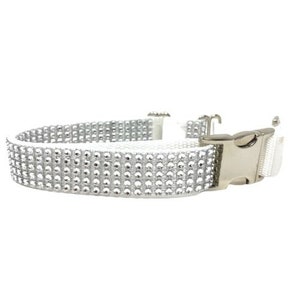 Rhinestone, Buckle, Martingale, Dog Collar, White, Sparkle, Bedazzled, Girl Dog, Wedding Collar, Personalized, Engraved, Custom, Boy, Girl