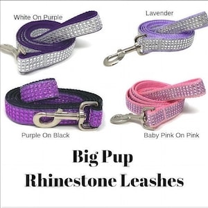 Pink, Rhinestone Leash, Light Pink, Neon Pink, Hot Pink, Gold, Wedding Dog Leash, Bling, Sparkle, Fancy, Rhinestone, Cute Dog Leash, Pretty image 5