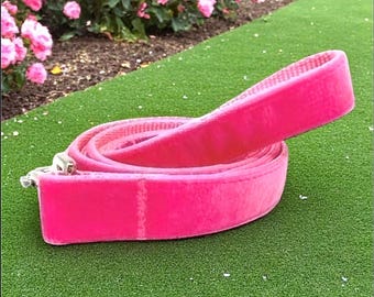 Dog Leash, Hot Pink, Velvet, Girls, Boys, Male, Female, Aqua, Jade, Green, 5 foot, medium, large, extra large dogs