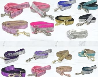 Pink, Rhinestone Leash, Light Pink, Neon Pink, Hot Pink, Gold, Wedding Dog Leash, Bling, Sparkle, Fancy, Rhinestone, Cute Dog Leash, Pretty
