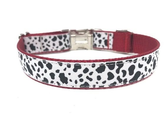 cow print dog collar