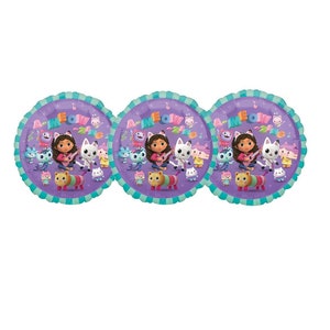 Set Of 3 Gabby&#39;s Dollhouse 18&#39;&#39; Anagram Balloons W/ Free Shipping Birthday Party Decorations