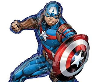 Captain America Air-Fill Only 26'' Anagram Balloon W/ Free Shipping Birthday Party Decorations