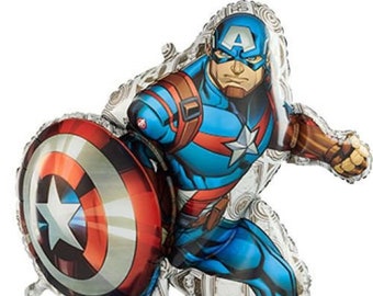 Captain America Airloonz 48'' Anagram Balloon W/ Free Shipping Birthday Party Decorations
