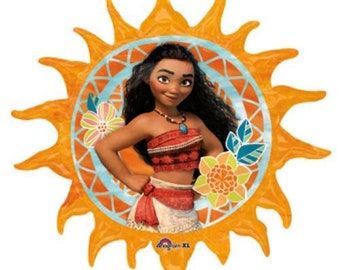 Moana 28'' Anagram Balloon W/ Free Shipping Birthday Party Decorations