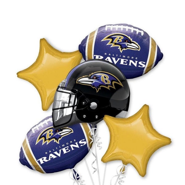 Baltimore Ravens Anagram Balloon Bouquet W/ Free Shipping Birthday Party Decorations Football Sports