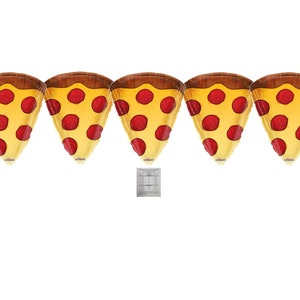 Pizza Slice Shaped Set Of 5 Happy Birthday 18&#39;&#39; Balloons W/ Free Shipping Birthday Party Decoration
