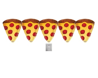 Pizza Slice Shaped Set Of 5 Happy Birthday 18&#39;&#39; Balloons W/ Free Shipping Birthday Party Decoration