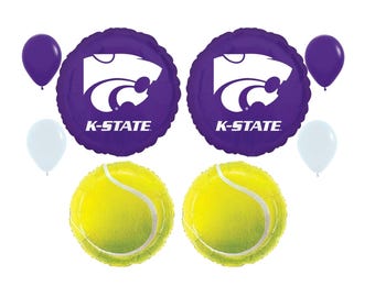 Kansas State Tennis Balloon Bouquet College Sports Party Decorations