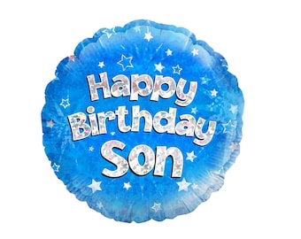 Son Happy Birthday 18'' Balloon W/ Free Shipping Birthday Party Decorations