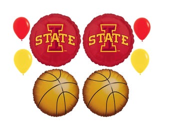 Ballongbukett för basketboll i Iowa State, dekorationer för sportfest i universitetsstil