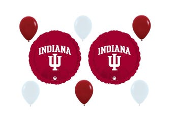 Ramo de globos de la Universidad de Indiana para deportes universitarios con envío gratuito para decoraciones de fiesta de cumpleaños