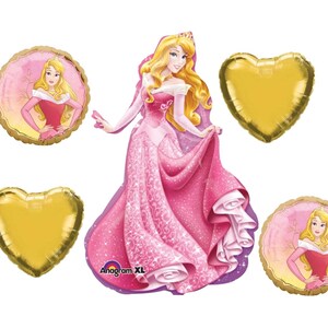 Sleeping Beauty Aurora 5 Piece Balloon Bouquet With Free Shipping Birthday Party Decorations Princess