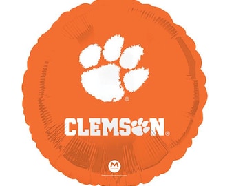 Globo de 18'' de la Universidad de Clemson para deportes universitarios con envío gratuito para decoraciones de cumpleaños.