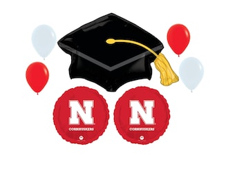 Nebraska Cornhuskers Graduation Balloon Bouquet College Sports Party Decorations