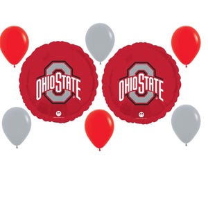 Ohio State Balloon Bouquet College Sports W/ Free Shipping Birthday Party Decorations
