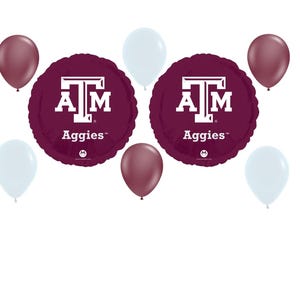 Texas A&M University Balloon Bouquet College Sports W/ Free Shipping Birthday Party Decorations