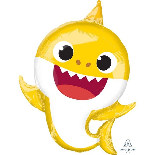 Baby Shark 26'' Anagram Balloon W/ Free Shipping Birthday Party Decorations