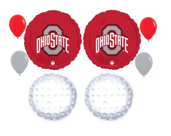 Ohio State Golf Balloon Bouquet College Sports Party Decorations