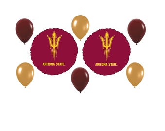 Ramo de globos de Arizona State para deportes universitarios con envío gratis y decoraciones para fiestas de cumpleaños