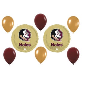 Bouquet di palloncini "Florida State Noles" con decorazioni per feste di compleanno e sport universitari con spedizione gratuita