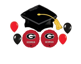 Ramo de globos de graduación de la Universidad de Georgia, decoraciones para fiestas deportivas universitarias