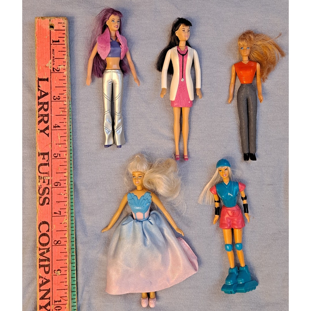 Lot De 3 Mini Poupées Barbie McDonald's USA - Environ 10 Cm - Occasion - Parfaites Pour Collection Ou Jouet