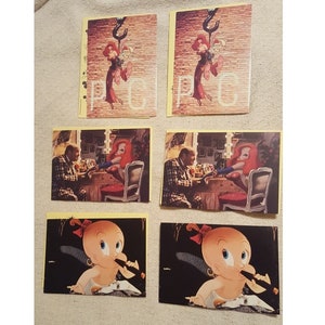 cartes de vœux vintage Who Encadré Roger Rabbit lot de 6 1987 Neat Stuff Gibson Greetings avec 5 enveloppes Disney Amblin Jessica Herman Acme