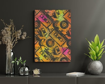 Grunge Cassette Tape Art Print – Retro Punk Rock Poster