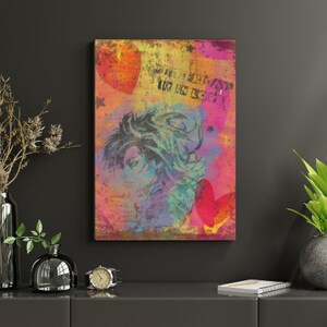 Punk Rock Grunge Girl Art Print - Hardcore Matte Poster, Retro Punk Aesthetics, Edgy Pop Art, Unique Wall Decor