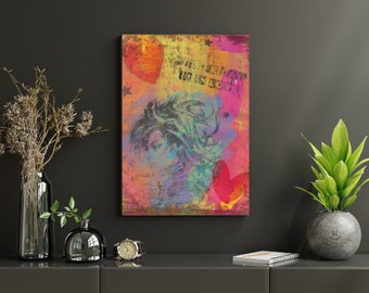 Grunge Girl Art Print - Retro Punk Aesthetics, Edgy Wall Decor