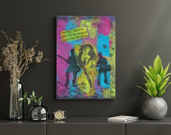Grunge Punk Rock Art Print – Edgy Matte Music Poster