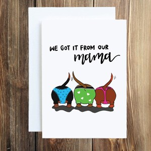 Cartão engraçado do dia das mães (download digital para impressão): engraçado, cachorro, roupa íntima, mãe