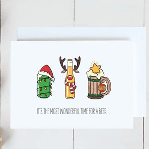 Cartão de Natal (download digital para impressão): Cerveja, Engraçado, Pai, Feriados